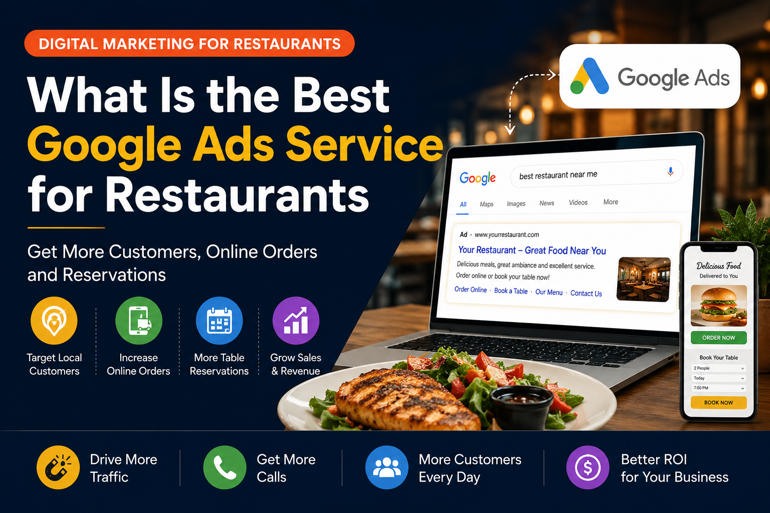 Google Ads Service for Restaurants to Increase Customers and Online Orders